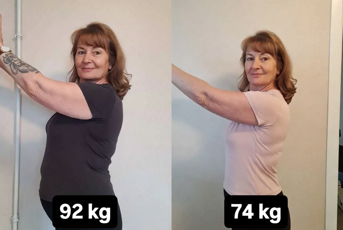 Lucia pred a po schudnutí – 92 kg a 74 kg